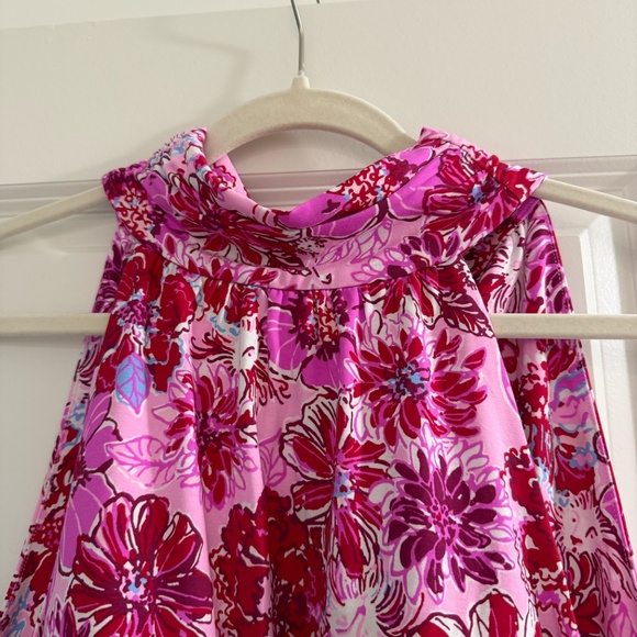 NWT Lilly Pulitzer Wyota Maxi Dress Pink Floral High Neck Maxi Medium - Picture 11 of 12